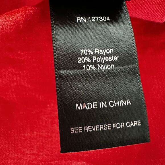 Ali Miles Jacket Womens 1X Red Button Woven Art Wire Collar Statement - Picture 7 of 11